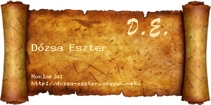 Dózsa Eszter névjegykártya