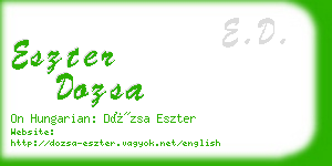 eszter dozsa business card